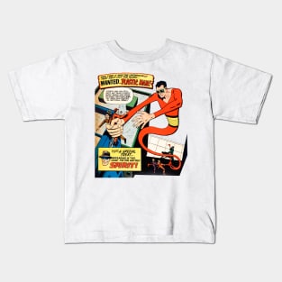 Wanted Plastic Hero Man and Spirit Special Retro Comic Vintage Book Kids T-Shirt